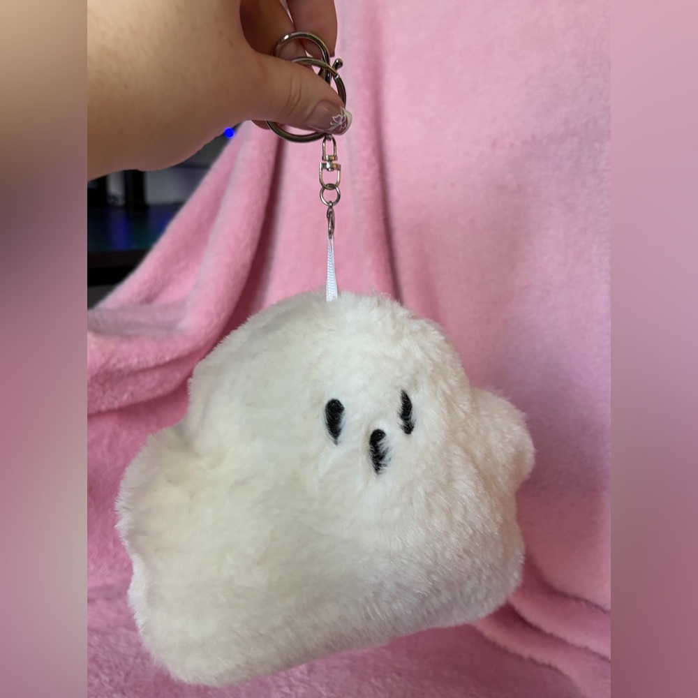 Ghost plushie keychain